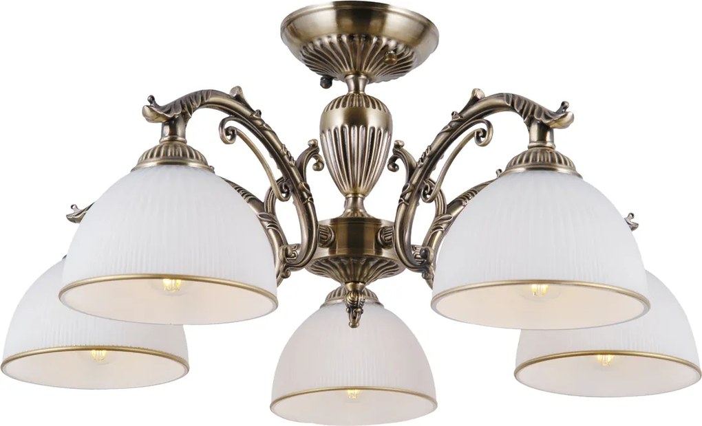 Italux klasszikus csillár feneza antik bronz fehér itxpnd-5122-5