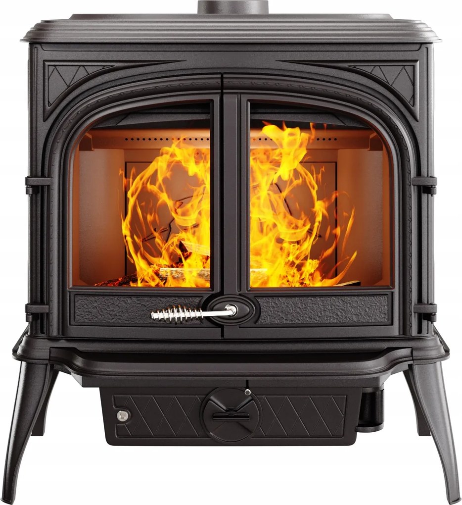 Kecske öntöttvas szabadonálló kályha öntöttvas kályha 13,9kW kandalló Helios fa