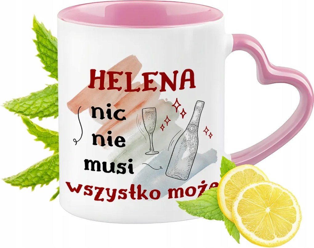 Helena Bögre Rózsaszín Szív Alakú Füllel Kávé Ajándék