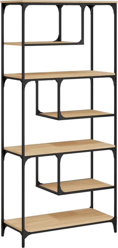 vidaXL sonoma tölgy szerelt fa könyvespolc 81 x 36 x 176 cm