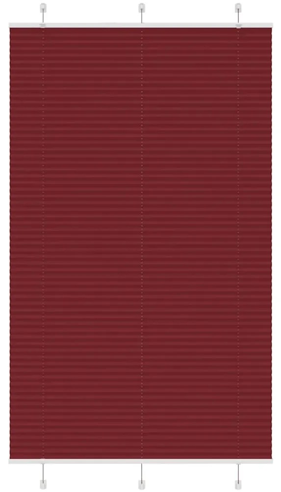 pliszírozott redőny Bordeaux piros 120x200 cm szövetszélesség