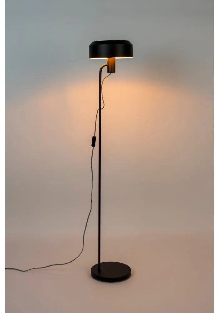 Fekete állólámpa fém búrával (magasság 135 cm) Landon – White Label