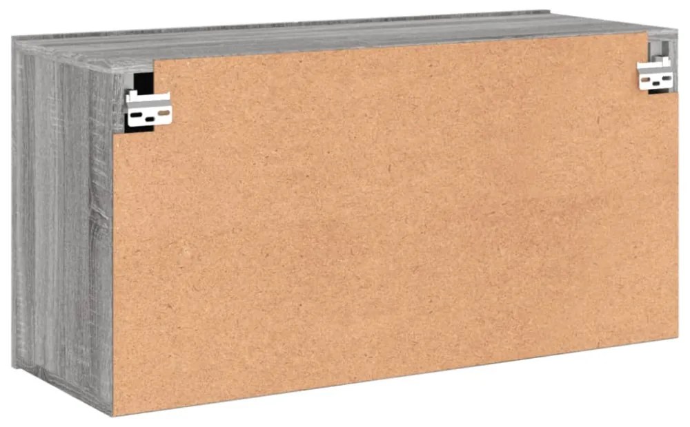szürke sonoma színű falra szerelhető TV-szekrény 80 x 30 x 41cm
