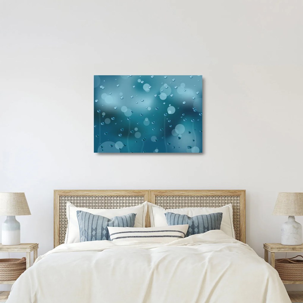 Cseppek képe (üvegen) (70x50 cm)