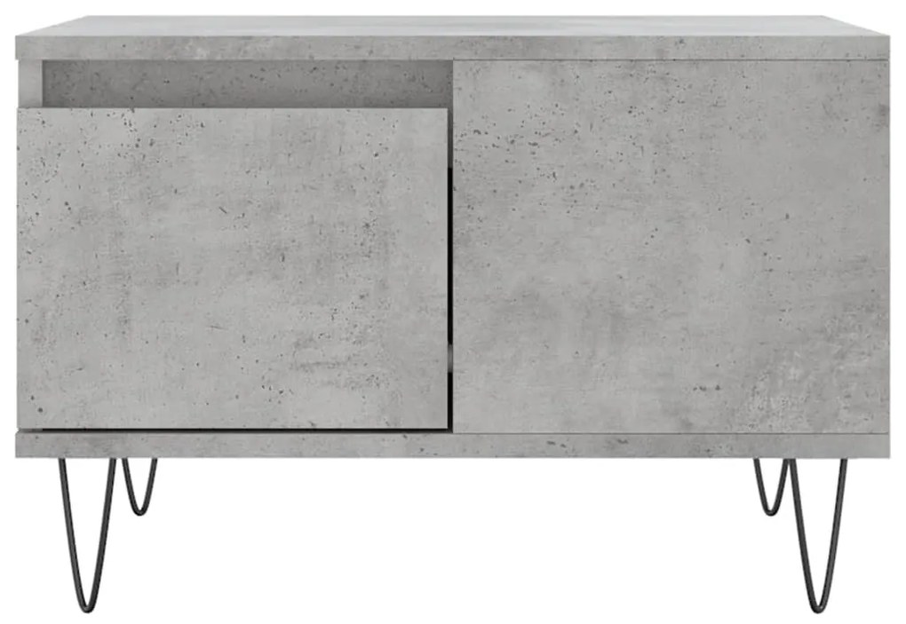 Betonszürke szerelt fa dohányzóasztal 55x55x36,5 cm