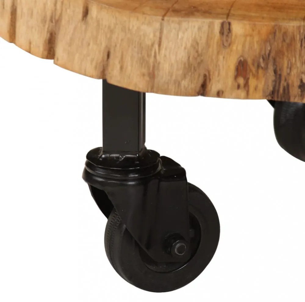 tömör akácfa dohányzóasztal 60 x 55 x 25 cm