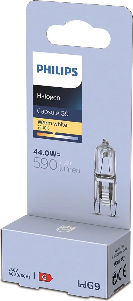 Izzó Philips Halogén G9 44 W meleg fehér 1 db