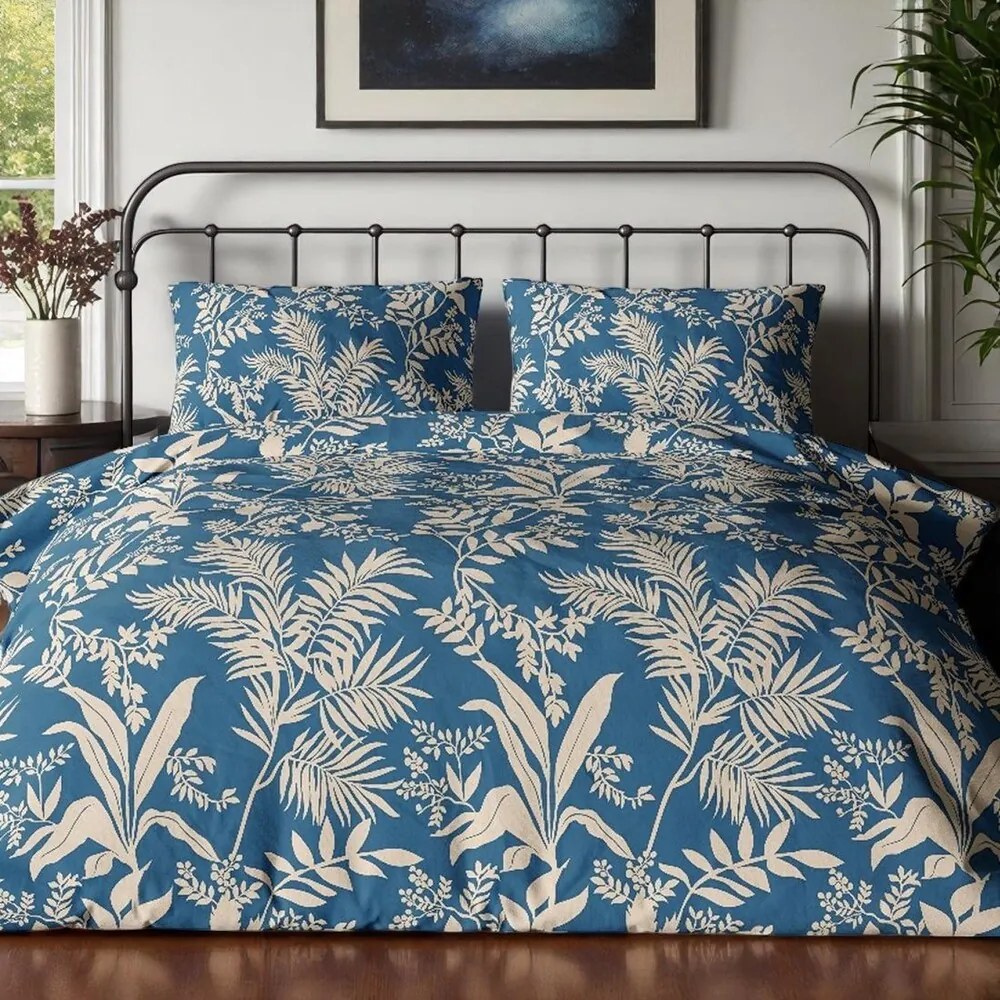 Pamut ágynemű Homa TORRY BLUE 3 részes 140x200 cm