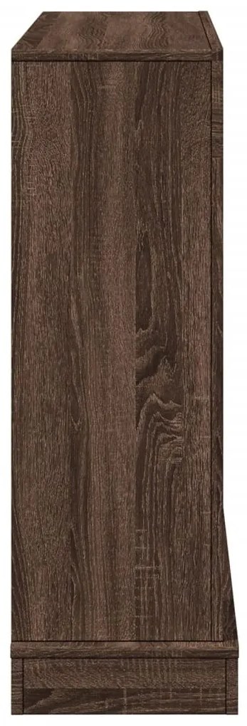 barna tölgy színű szerelt fa kandallóburkolat 100x30x87,5 cm