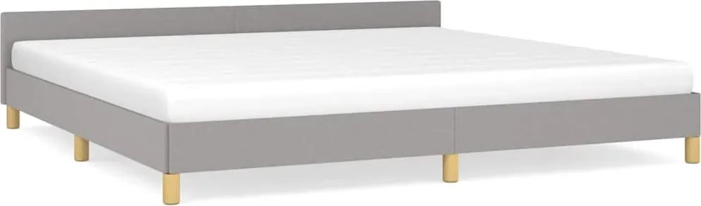 vidaXL világosszürke szövet ágykeret matrac nélkül 200 x 200 cm