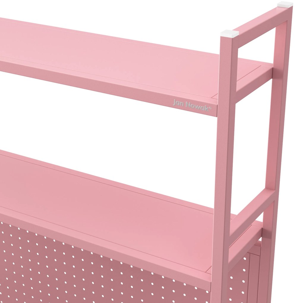 WENDY fém íróasztali feltét, 1150 x 980 x 220 mm, rózsaszín