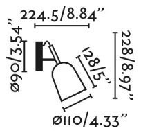 FARO 28259 - Fali lámpa STUDIO 1xE14/8W/230V zöld/fekete