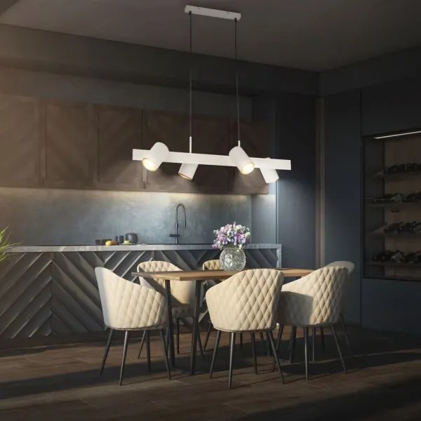 Briloner 4058044 - ERA kábeles függeszték 4xGU10/10W/230V krémszínű