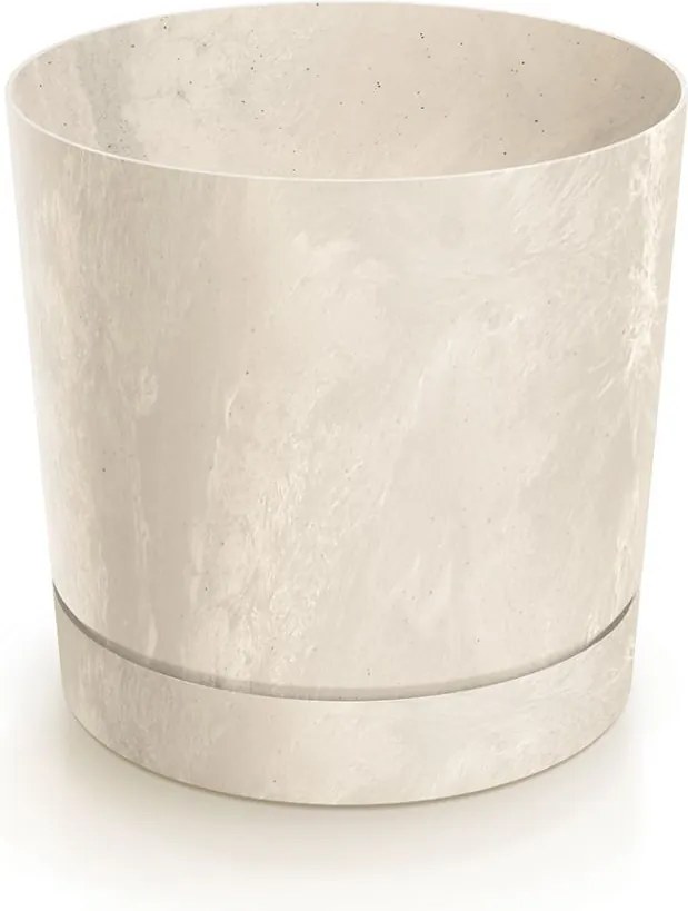 Tubos P Beton Hatású virágcserép krémmatt 17,8 cm