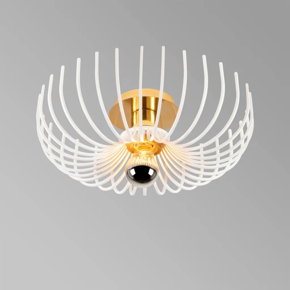 Aspendos N-642 fehér fém függőlámpa, Ø36 cm