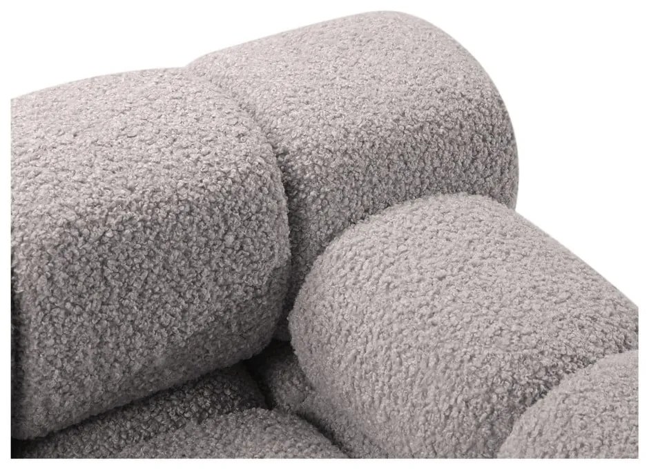 Világosszürke buklé moduláris kanapé 288 cm Bellis – Micadoni