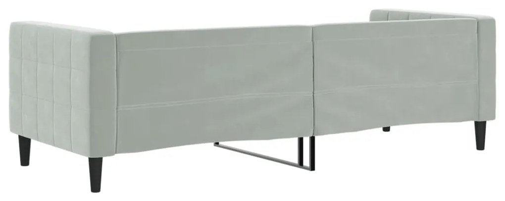 világosszürke bársony kanapéágy keret 80 x 200 cm