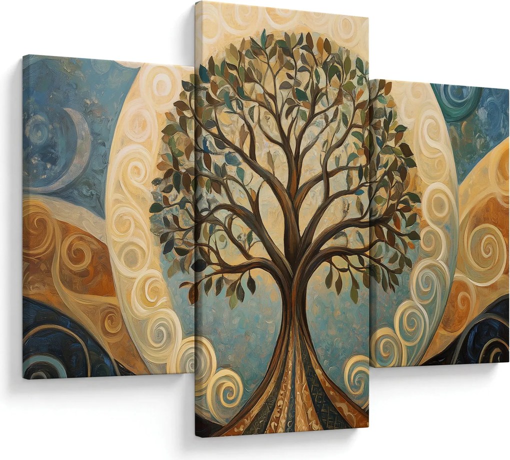 Kép – Életfa és spirálok (90x60 cm)