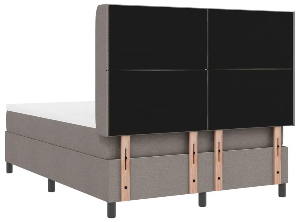 Boxspring Ágy Matraccal és LED-del Bézs 140x190 cm Szövet