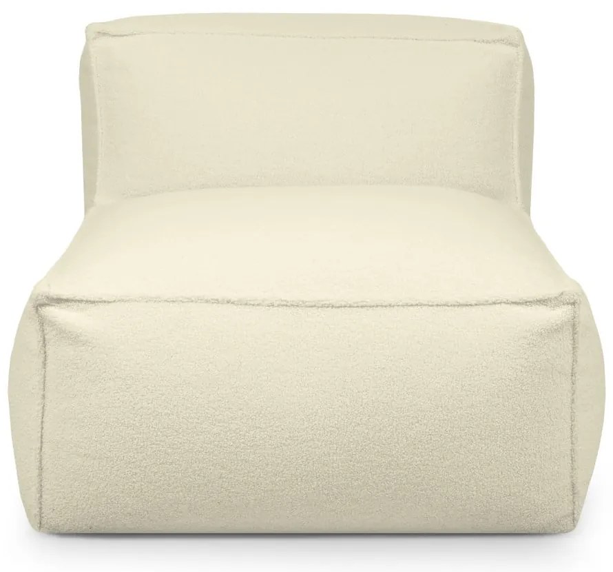 Krémszínű buklé babzsákfotel Mass Open Modul 90 – SLOWDOWN