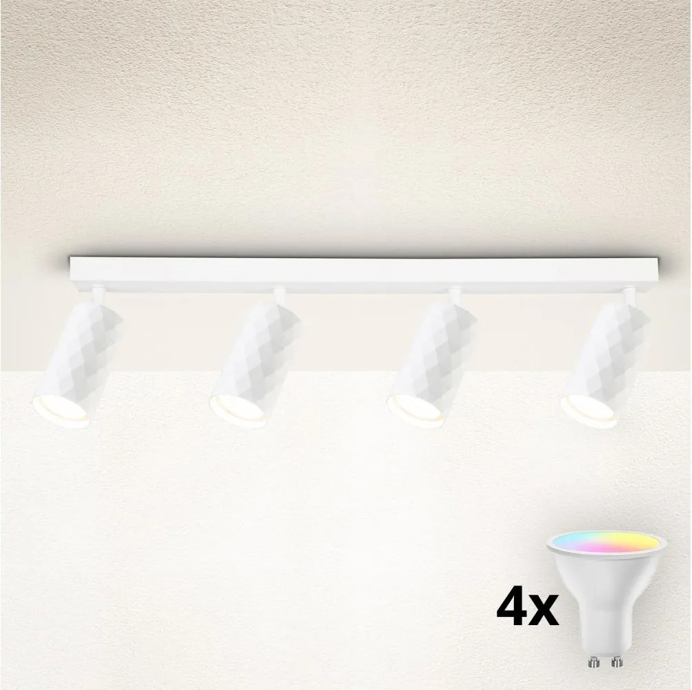 Brilagi - LED RGBW dimmelhető spotlámpa SELE DIAMANT 4xGU10/6,5W/230V Wi-Fi fehér