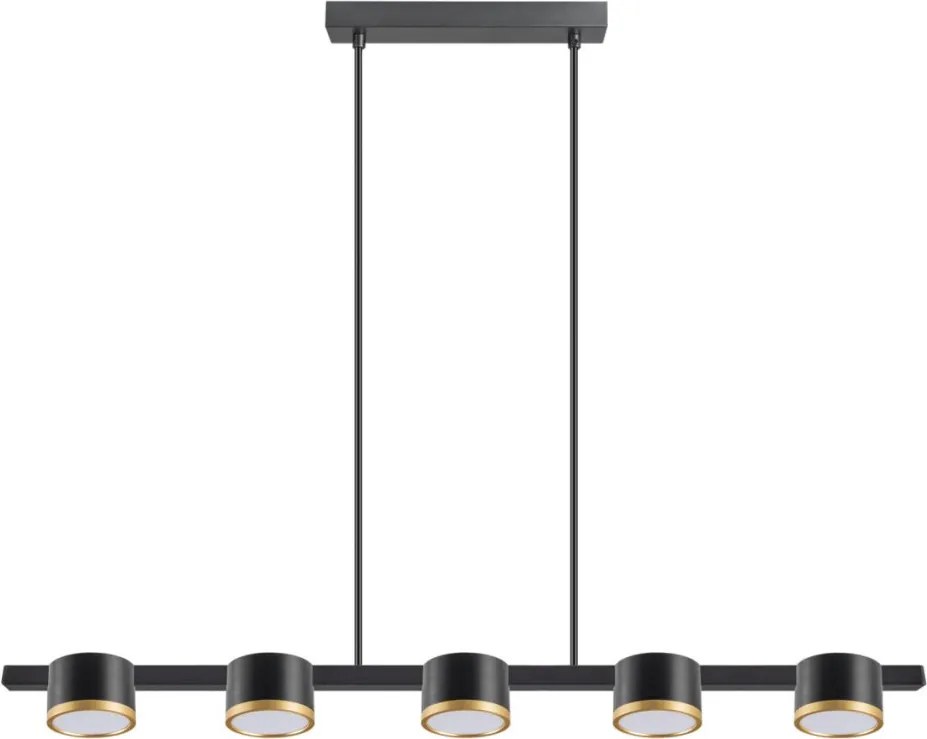 POLUX 328076 MIRELLA Modern Led Függesztett Lámpa Fekete, Arany GX53 IP20