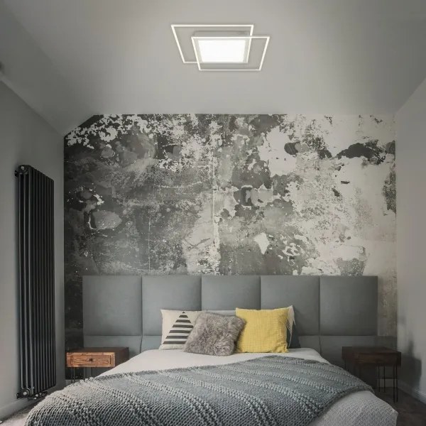 Brilo - LED mennyezeti lámpatest 2xLED/16W/230V + LED/19W 51,5x51,5 cm matt króm