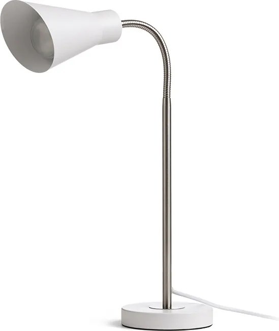 RENDL ANIKA asztali lámpa matt fehér matt nikkel 230V LED E27 15W