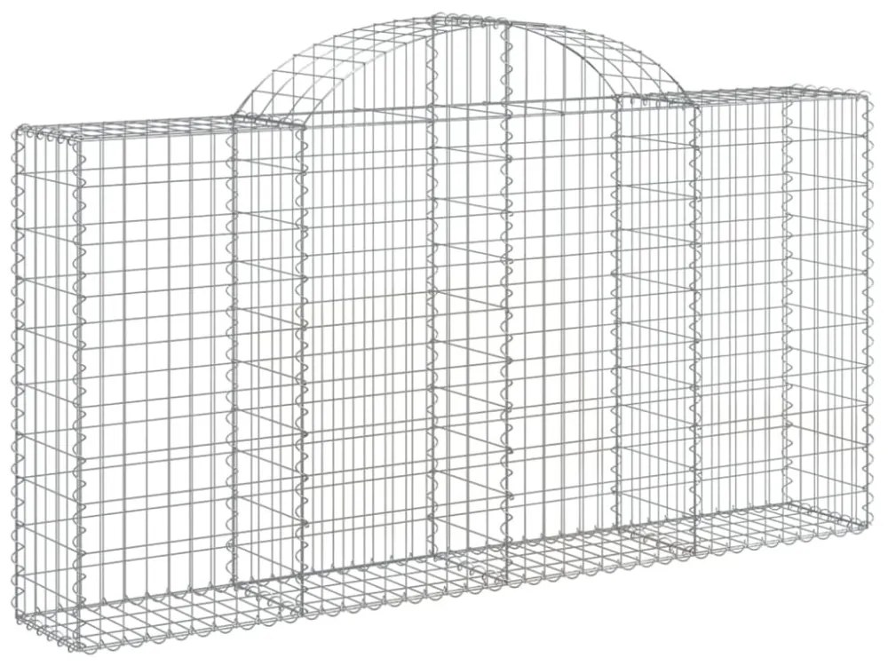 5 db íves horganyzott vas gabion kosár 200x30x100/120 cm