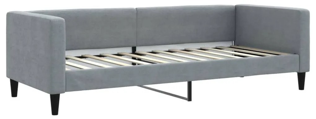 világosszürke kihúzható szövet heverő fiókokkal 80 x 200 cm