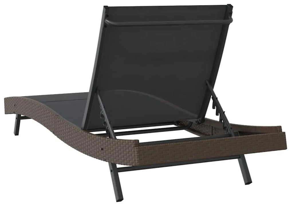 Napozó 1-személy 70 x 197 x 82 cm Poli rattan, fém