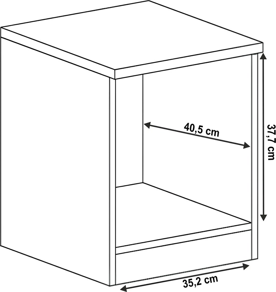 Éjjeliszekrény, tölgyfa, TEDY TYP T16