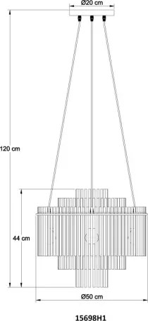 GLOBO 15698H1 GORLEY Kristály Függesztett Lámpa IP20