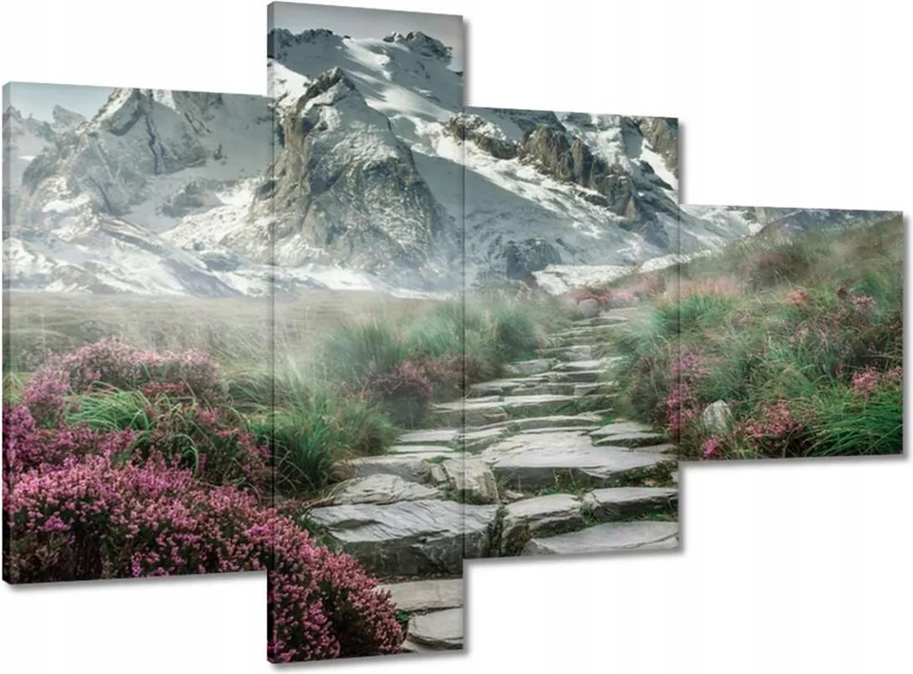 Vászonkép 100x70 Hegyi kilátás Tájkép Köd