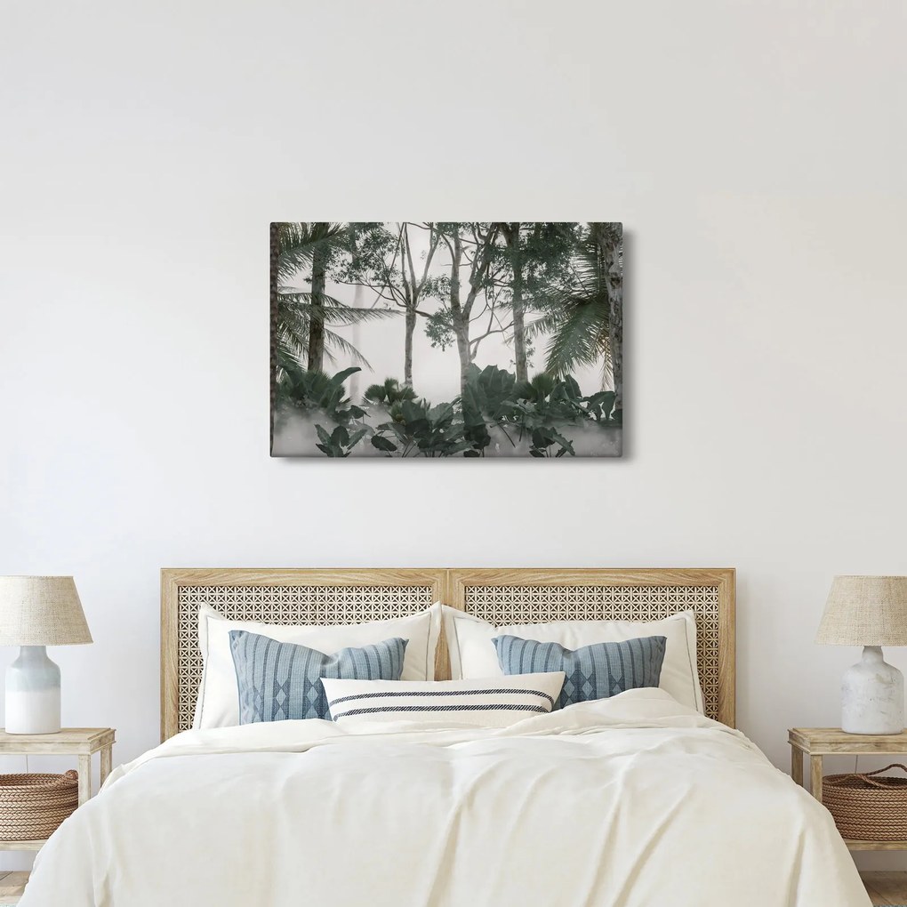 Kép - dzsungel a reggeli ködben (90x60 cm)