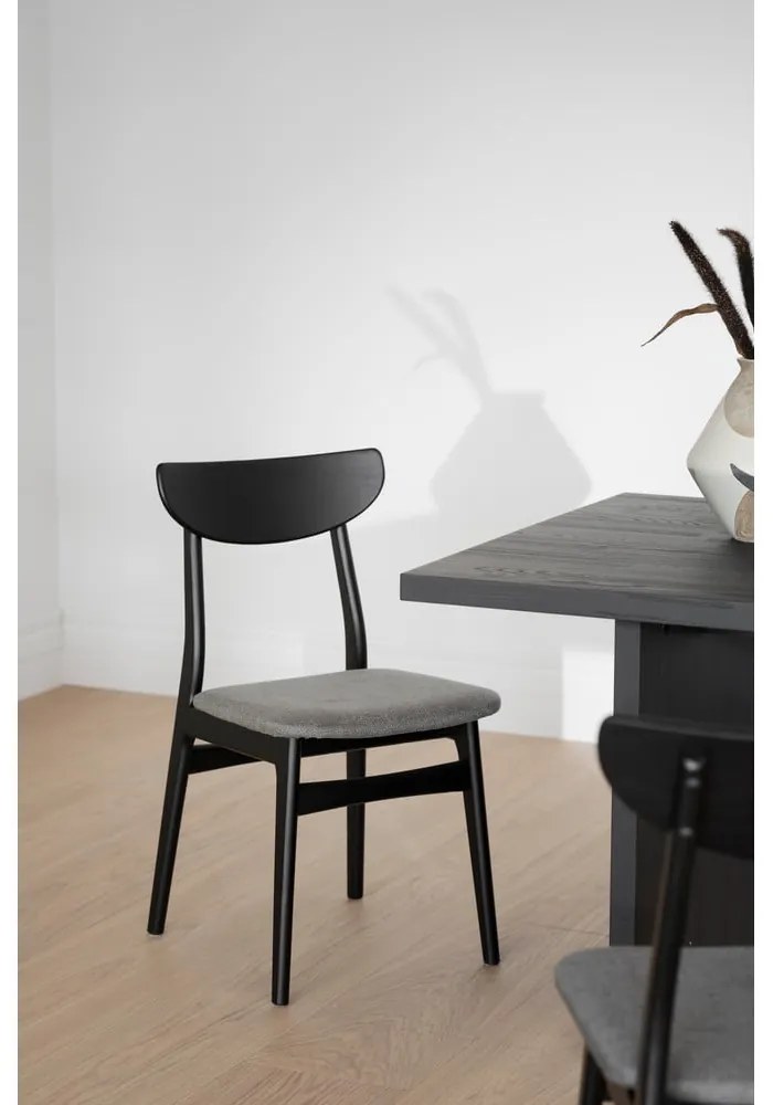 Fekete étkezőszék szett 2 db-os Rodham - Rowico