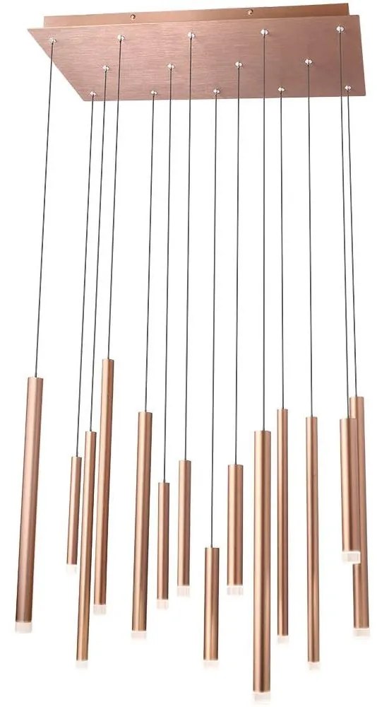 Redo 01-2055 - LED Csillár zsinóron MADISON 14xLED/4W/230V réz