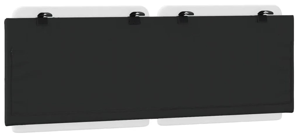 fehér és fekete műbőr fejtámla párna 140 cm