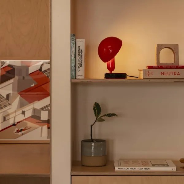 FARO 56103 - Csipeszes asztali lámpa 2in1 BELA 1xE27/15W/230V piros