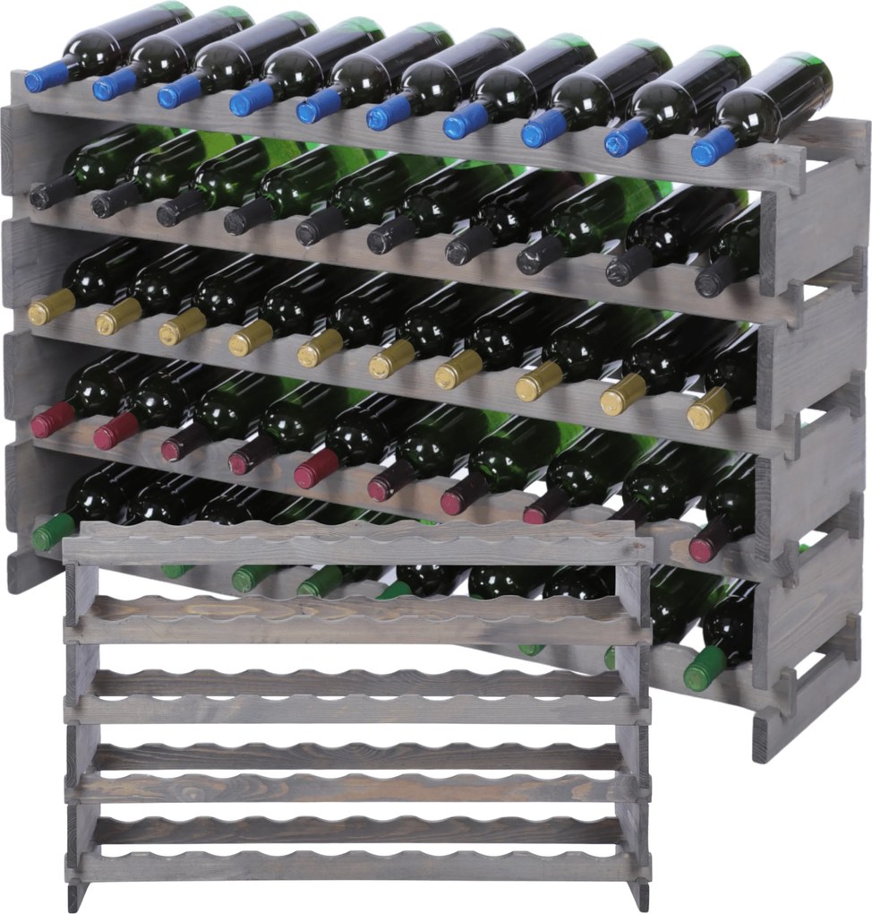 Bortartó állvány moduláris palacktartó 5x10 építs, mint az impregnáló kockák