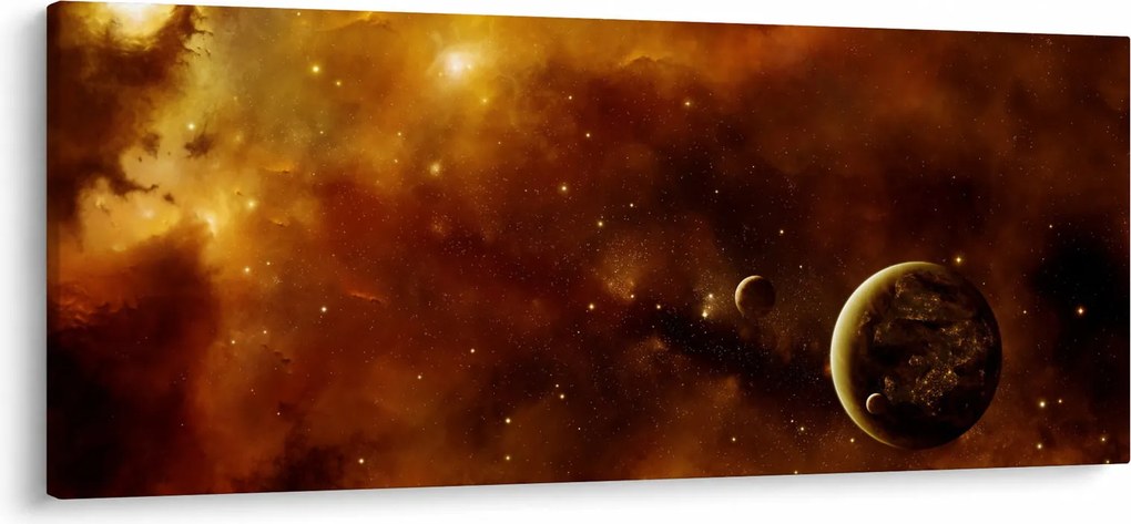 Kép - Bolygók köddel (120x50 cm)