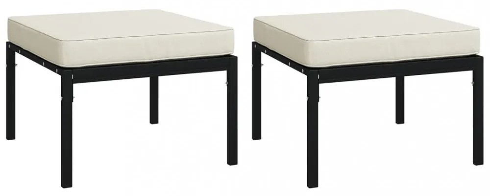 6 részes acél kerti ülőgarnitúra homokszínű párnákkal