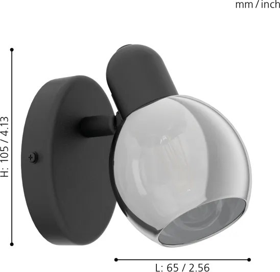 Eglo 98624 - Fali spotlámpa POLLICA 1xE14/10W/230V