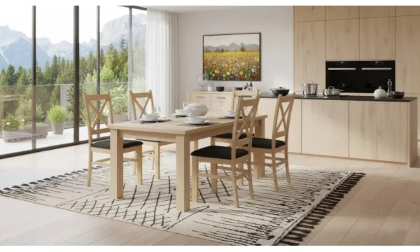 Étkezőszék NATE Sonoma tölgy/fekete