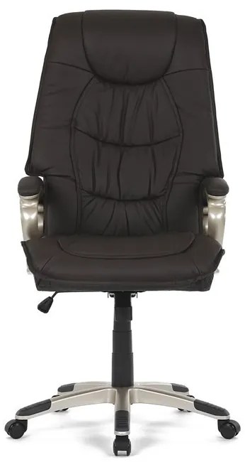 Barna Bőr Irodai Főnöki Szék, Hinta Mechanikával. KA-Y293 BR