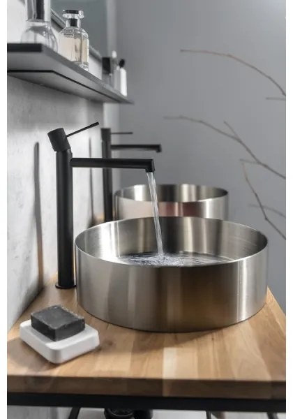 Sapho - mosdócsaptelep SOLARIS 32 cm matt fekete