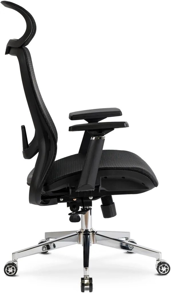 Fotel Obrotowy LITOS Ergonomiczny Czarny