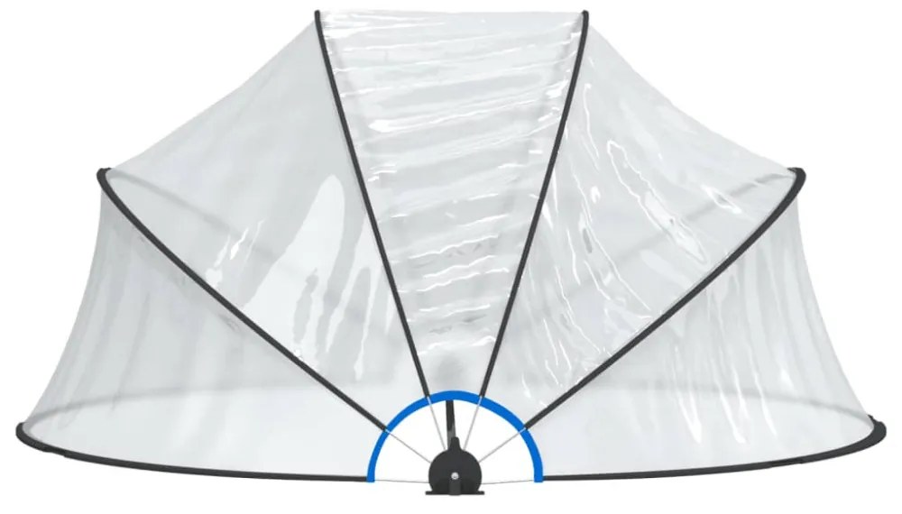kerek PVC medencekupola 315 x 158 cm