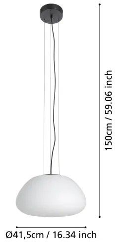 Eglo 390201 - Csillár zsinóron BALMES 1xE27/40W/230V