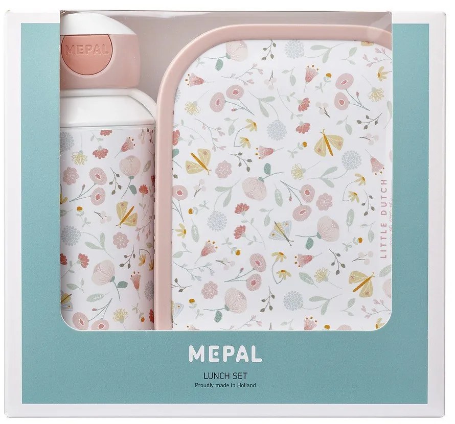 Gyerek uzsonnás doboz palackkal Flowers &amp; butterflies – Mepal